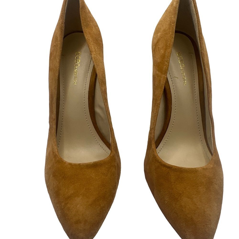 BCBG Generation Clarice-x Brown Suede Leather Pumps Size 8 - Picture 1 of 11